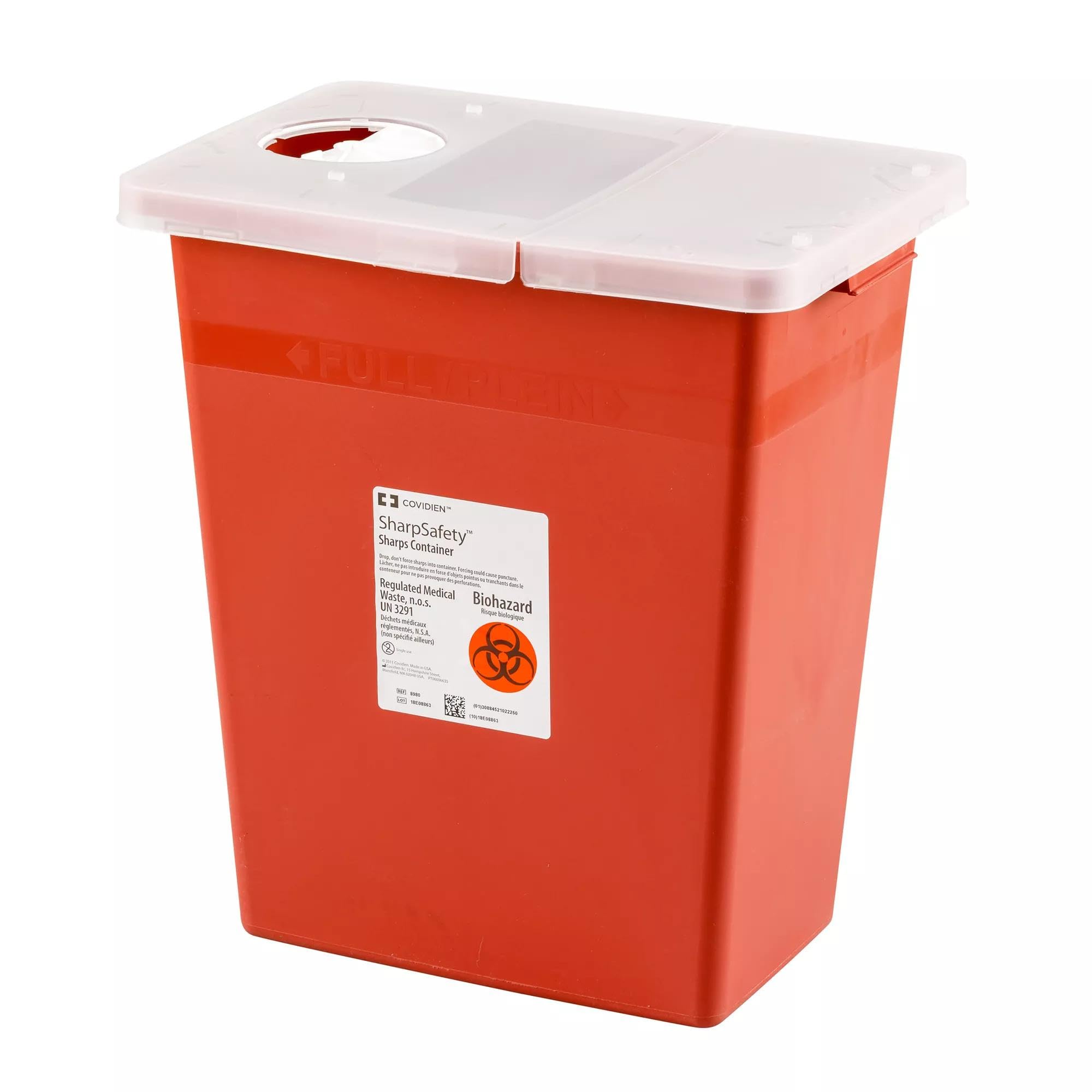 Amazon.com: Covidien 8980 SharpSafety Sharps Container Hinged Lid